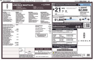 2019 Lincoln Nautilus Reserve