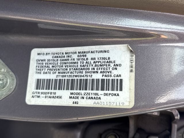 1998 Toyota Corolla CE