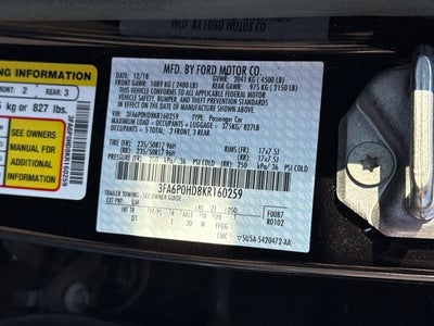 2019 Ford Fusion SE