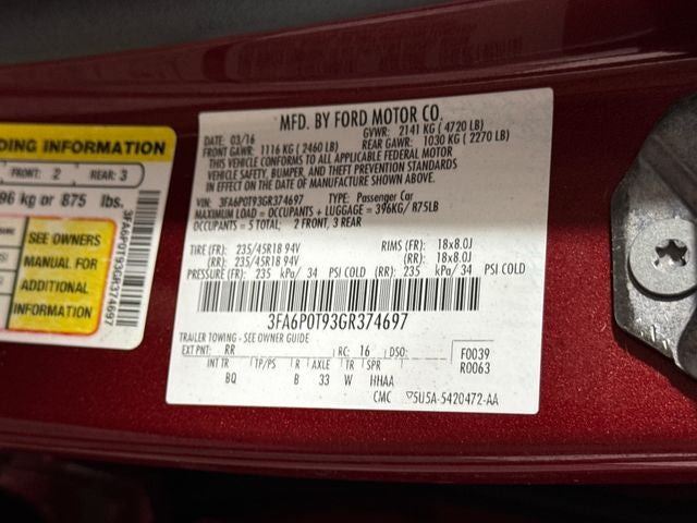 2016 Ford Fusion SE