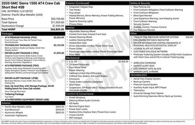 2020 GMC Sierra 1500 AT4