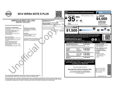 2014 Nissan Versa Note S Plus