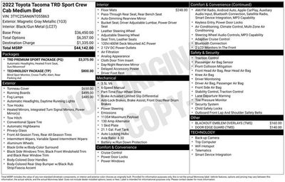 2022 Toyota Tacoma TRD Sport V6