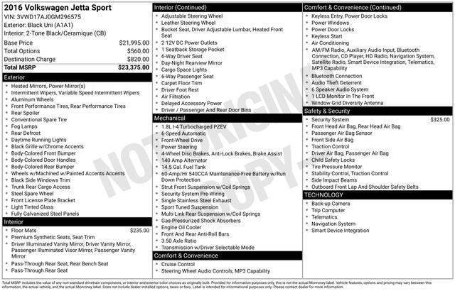 2016 Volkswagen Jetta 1.8T Sport