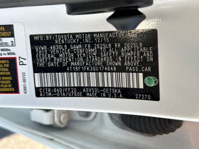 2016 Toyota Camry SE