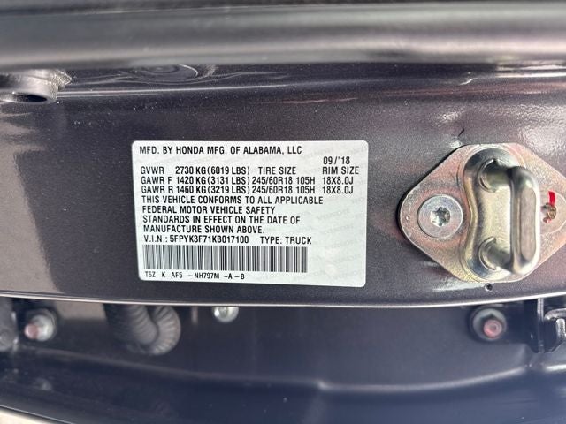 2019 Honda Ridgeline RTL-E