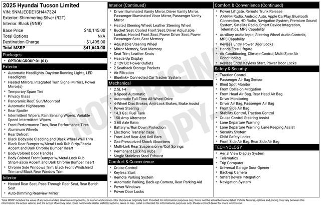 2025 Hyundai Tucson Limited