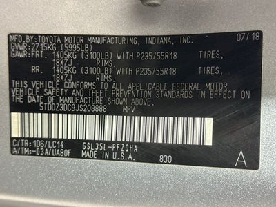 2018 Toyota Sienna XLE 7 Passenger