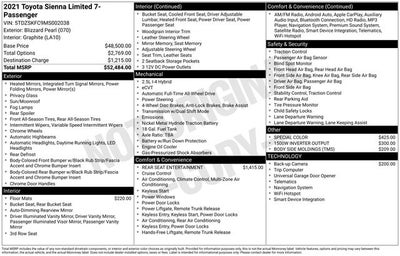 2021 Toyota Sienna Limited 7 Passenger