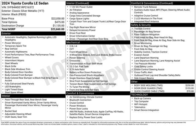 2024 Toyota Corolla LE