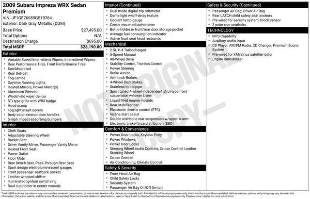 2009 Subaru Impreza WRX