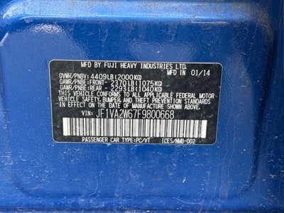 2015 Subaru Impreza WRX STi Launch Edition