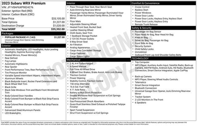 2023 Subaru WRX Premium