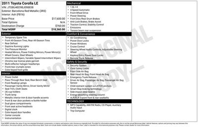 2011 Toyota Corolla Base