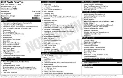 2014 Toyota Prius Two