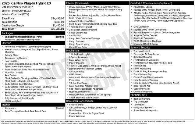 2025 Kia Niro Plug-In Hybrid EX