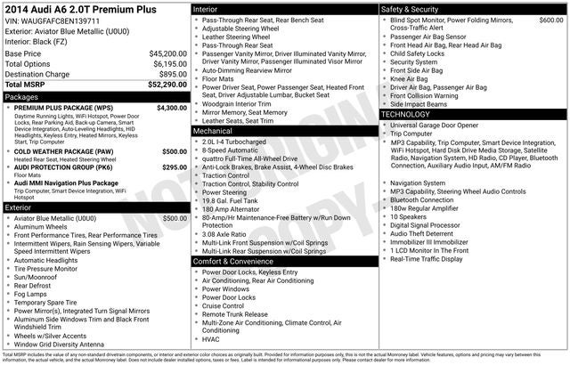 2014 Audi A6 2.0T Premium Plus quattro