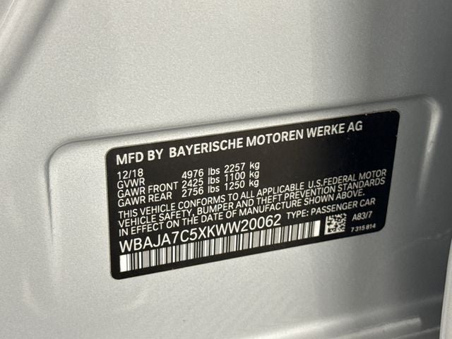 2019 BMW 5 Series 530i xDrive